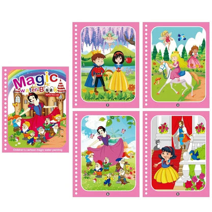 Set 3 carti Reutilizabile de colorat cu Apa